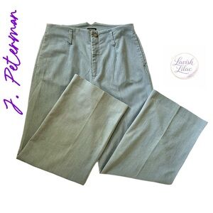 J. PETERMAN Light Blue Wide Leg High Waist Jeans